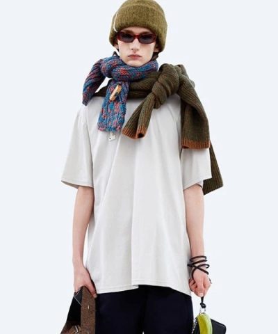 Alternative view of Ader Error Green & Red Petit Muffler Scarf