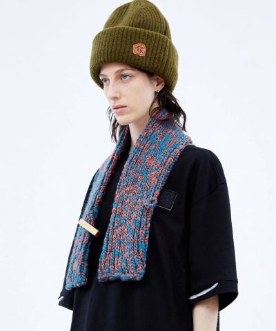 Ader Error Green & Red Petit Muffler Scarf - Image 3