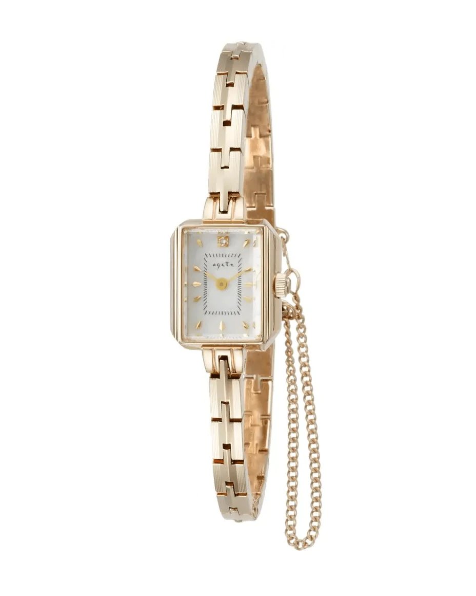 Alternative view of Agete Square Face Jewelry Watch [AGETE 15YG2 Watch]