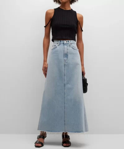 Agolde Hilla Denim Maxi Skirt-20307074