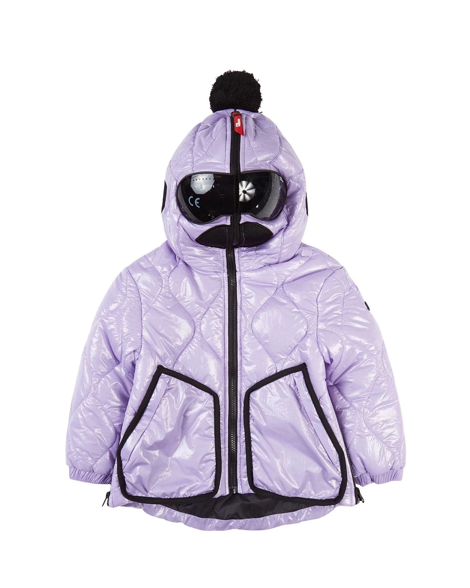 Ai Riders Purple Pom Pom Google Ski Jacket-20249845