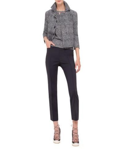 Akris punto 34 Sleeve Snap Front Jacket NavyCream 1