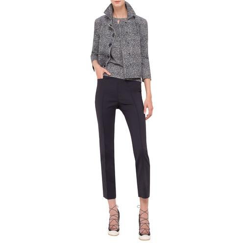 Alternative view of Akris punto 3/4-Sleeve Snap-Front Jacket, Navy/Cream