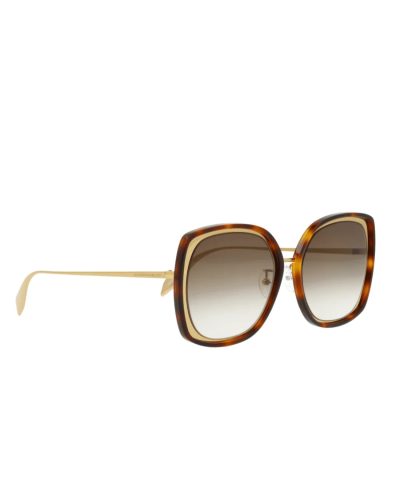 Alexander McQueen AM0151S 003 Gold Sunglasses 2