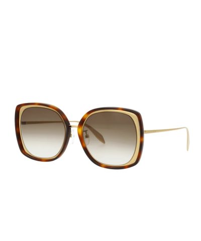 Alexander McQueen AM0151S 003 Gold Sunglasses 3