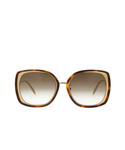 Alexander McQueen AM0151S 003 Gold Sunglasses-20239608
