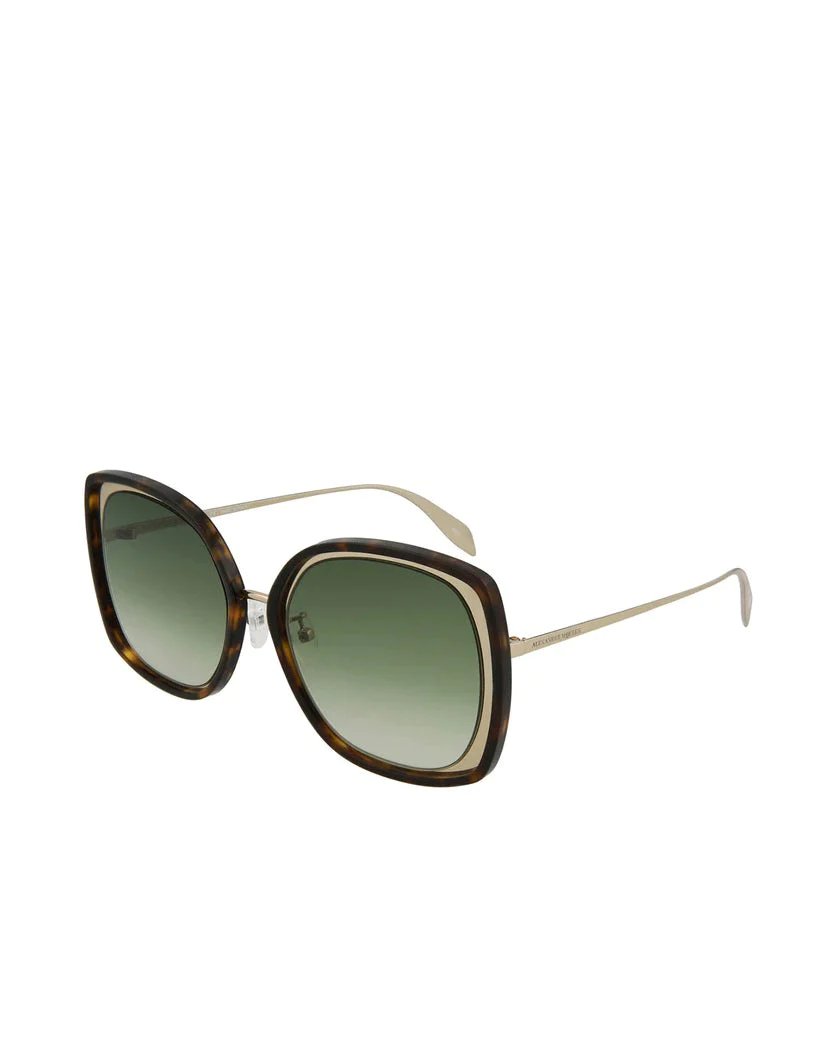 Alternative view of Alexander McQueen AM0151S 005 Rectangle Sunglasses