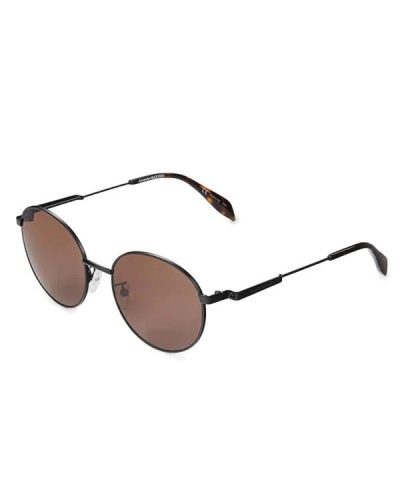 Alexander McQueen AM0230S 002 Black Brown Sunglasses 1