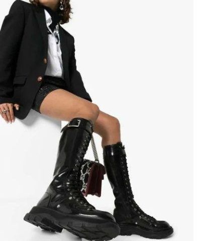 Alexander Mcqueen Tread Lace Up Boot 4