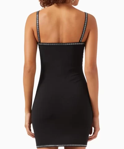 Alexander Wang Crystal Trim Mini Dress In Compact Nylon - Image 3