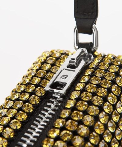 Alexander Wang Heiress Rhinestone Pouch Lemon 3