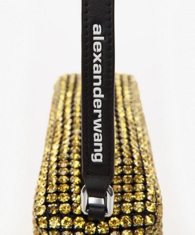 Alexander Wang Heiress Rhinestone Pouch Lemon 4