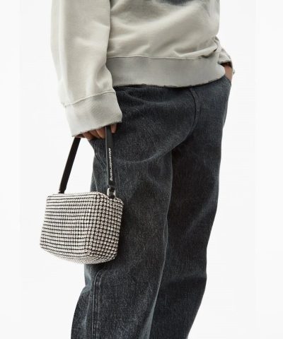 Alexander Wang Heiress Rhinestone Pouch White 1