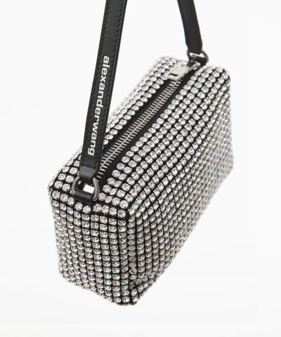 Alexander Wang Heiress Rhinestone Pouch White 2