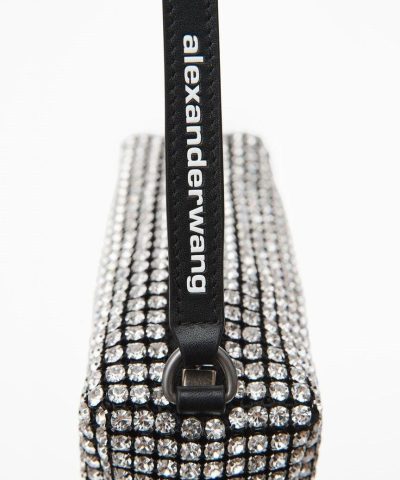 Alexander Wang Heiress Rhinestone Pouch White 3