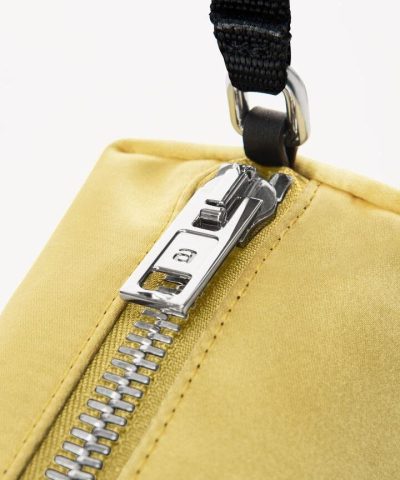 Alexander Wang Heiress Satin Pouch With Crystal Logo, Yellow - Image 3