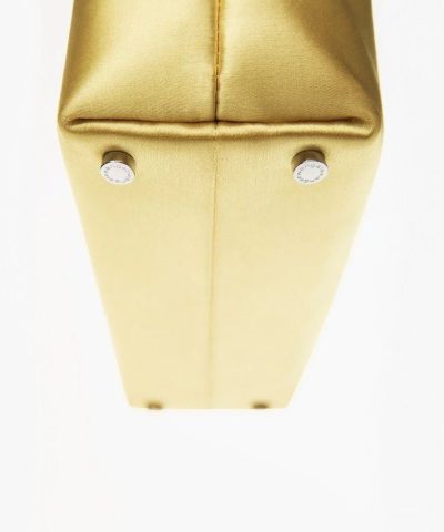 Alexander Wang Heiress Satin Pouch With Crystal Logo, Yellow - Image 5