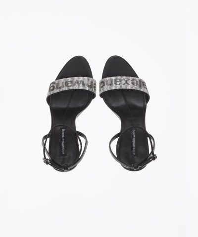 Alexander Wang Jane Logo Sandal In 001 Black - Image 3