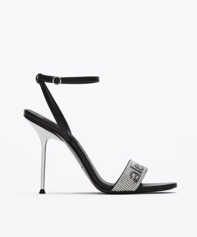 Alexander Wang Jane Logo Sandal In 001 Black-20265790