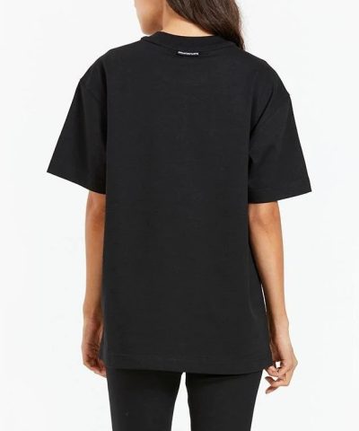 Alexander Wang Logo-Print Cotton T-Shirt, Black - Image 7