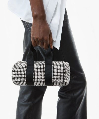 Alexander Wang Mens Heiress Rhinestone Pouch White 1