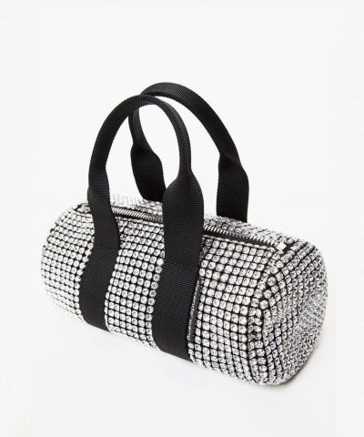 Alexander Wang Mens Heiress Rhinestone Pouch White 2