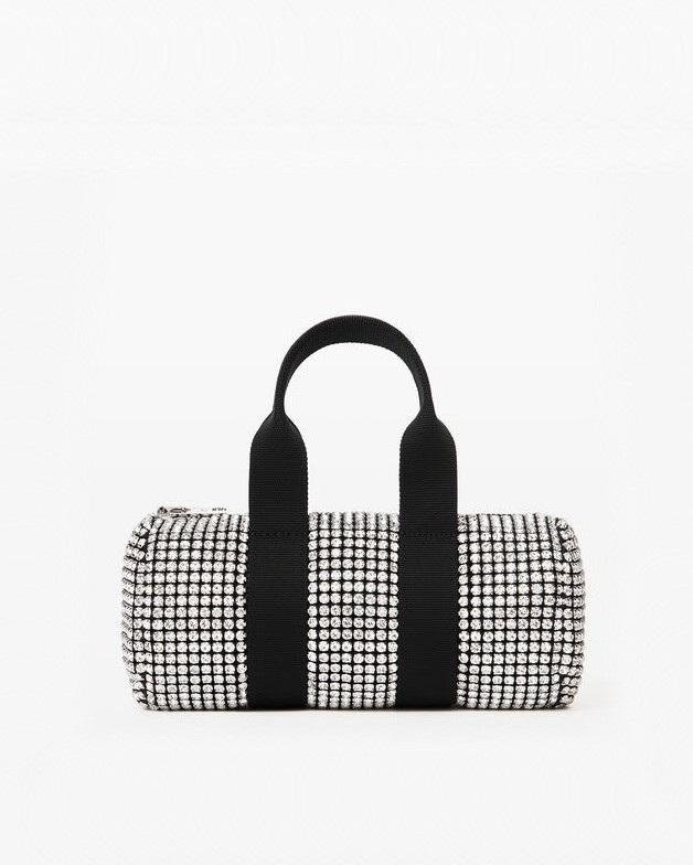 Alexander Wang Men's Heiress Rhinestone Pouch, White-20251215