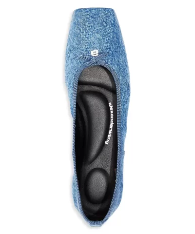 Alexander Wang Womens Billie Flats In Washed Denim 2
