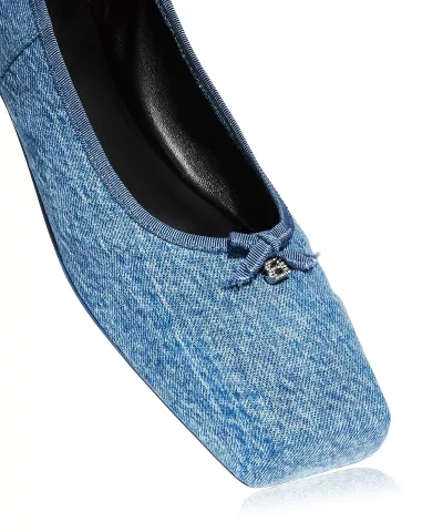 Alexander Wang Womens Billie Flats In Washed Denim 4