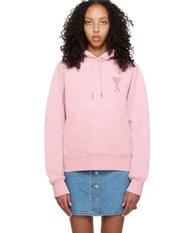 Ami Alexandre Mattiussi Pink Ami de Coeur Hoodie-20309827