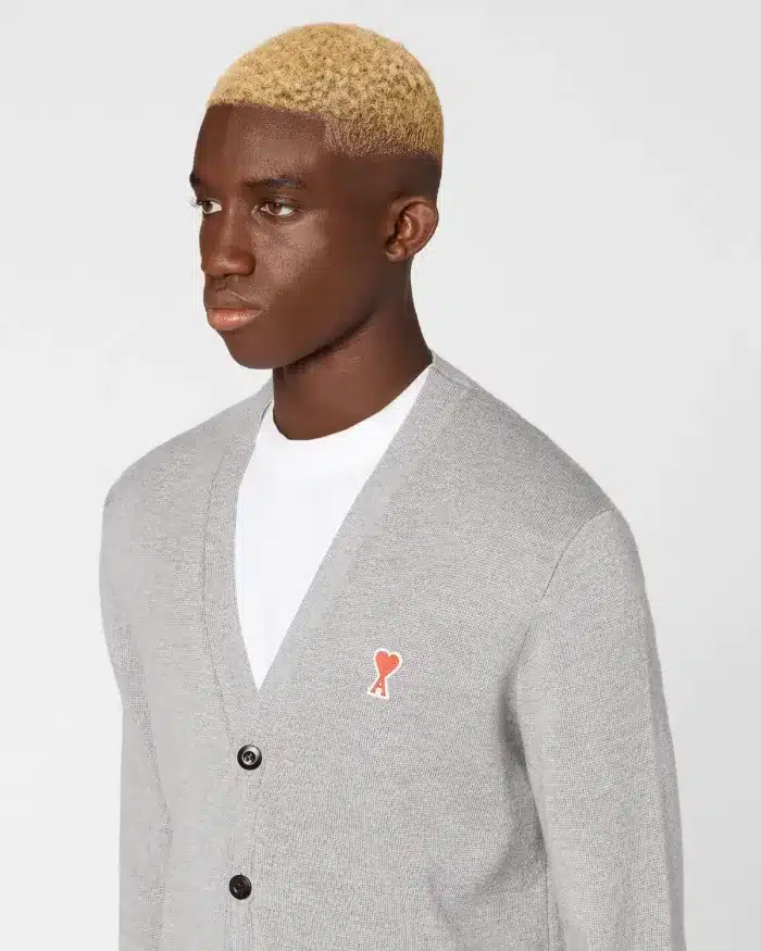 Alternative view of Ami De Coeur Cardigan In Heather Grey