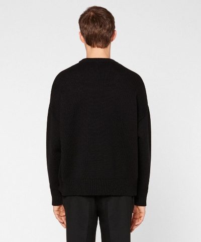 Ami Mens De Coeur Oversize Crewneck Sweater Black 3