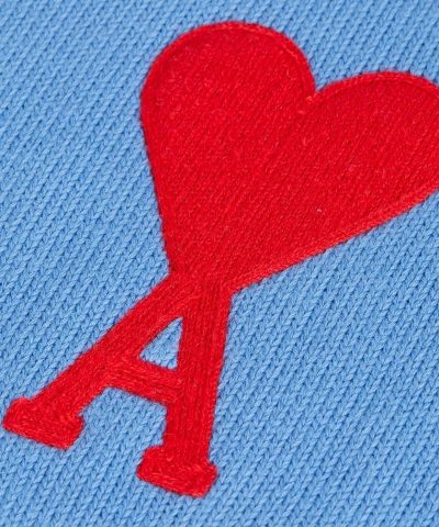 Ami Mens De Coeur Oversize Crewneck Sweater Blue 3