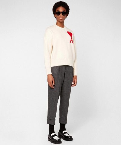 Alternative view of Ami Oversize Ami de Coeur Sweater In White