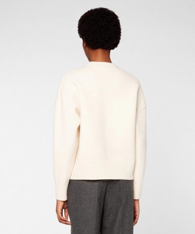 Ami Oversize Ami de Coeur Sweater In White - Image 5