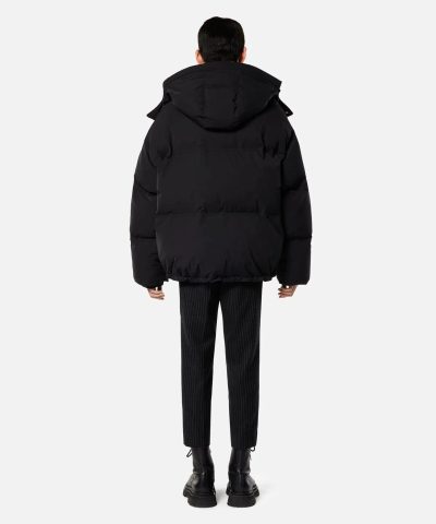 Ami Paris Mens Black Hooded Down Jacket 4