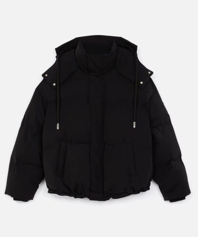 Ami Paris Men's Black Hooded Down Jacket-20236154