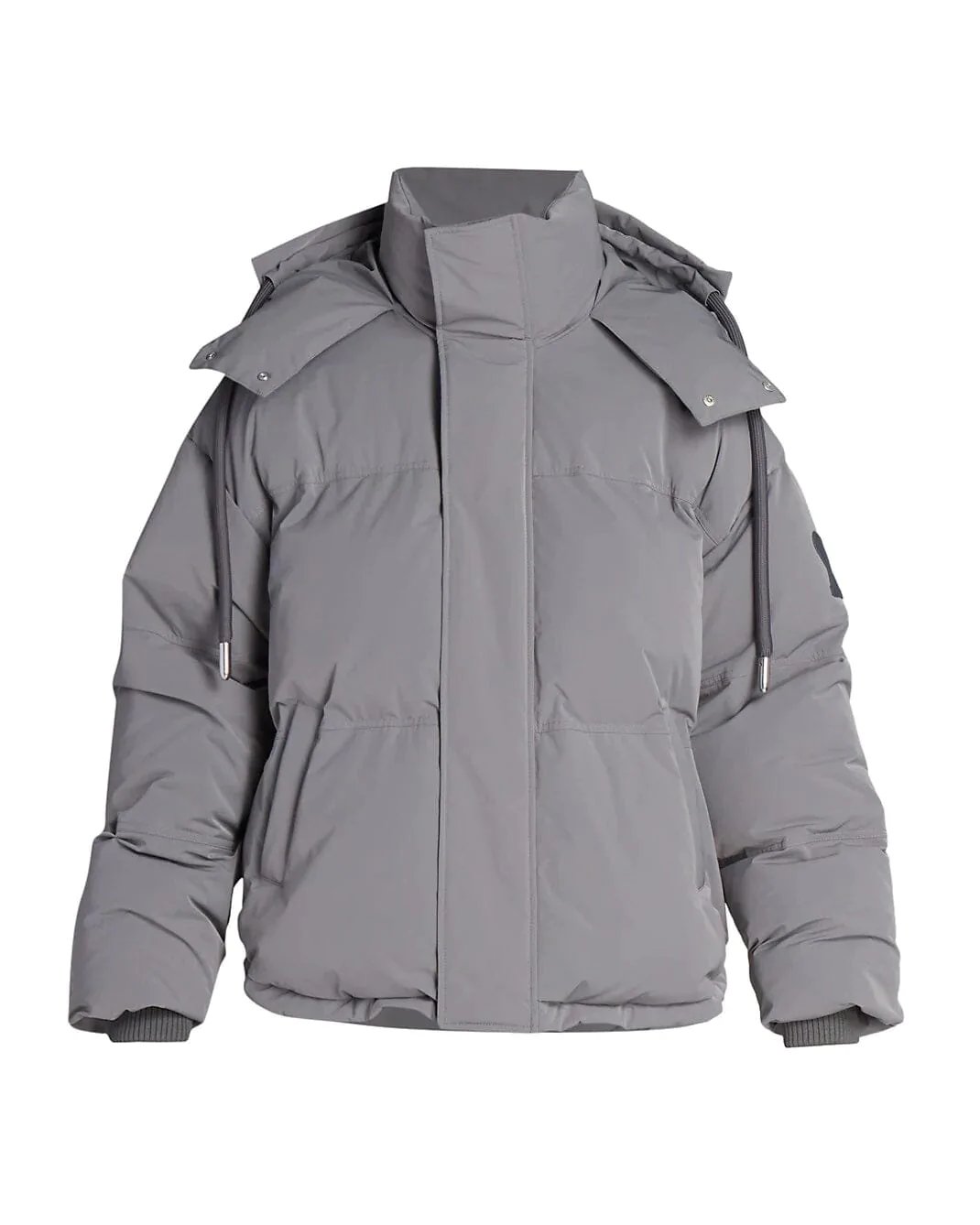 Ami Paris Men's Grey Hooded Down Jacket-20236162