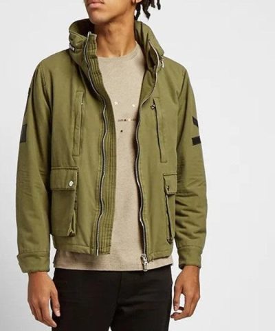 Amiri Military Cotton Canvas Jacket With Leather Patches 1