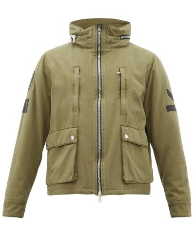 Amiri Military Cotton Canvas Jacket With Leather Patches 6