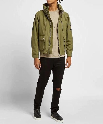 Amiri Military Cotton Canvas Jacket With Leather Patches 7
