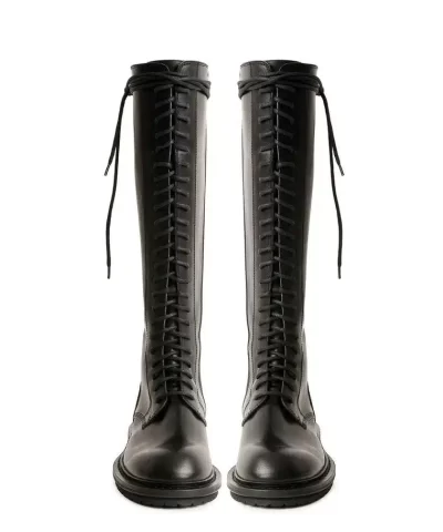 Ann Demeulemeester Knee Combat Boots Tucson Nero 1