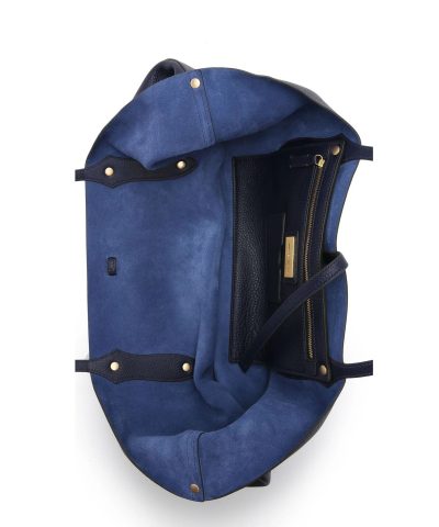 Alternative view of Annabel Ingall Isabella Large Leather Tote. Navy