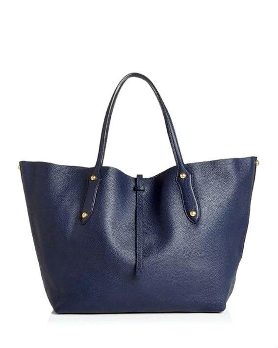Annabel Ingall Isabella Large Leather Tote. Navy-20269270