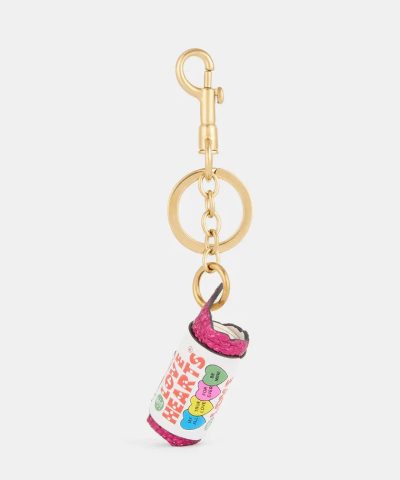 Anya Hindmarch Love Hearts Charm Capra in White-20239677