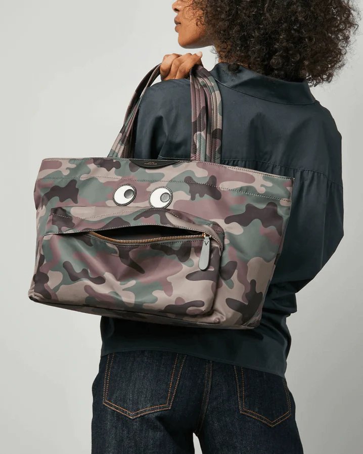 Alternative view of Anya Hindmarch Nylon Eyes Tote in Camo