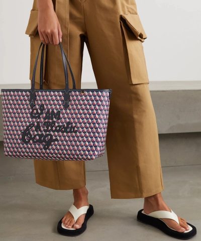 Alternative view of Anya Hindmarch Recycled Canvas Tote Bag, Blue