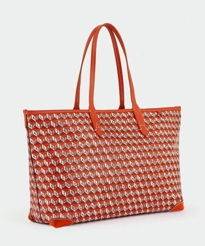 Anya Hindmarch Recycled Canvas Tote Bag, Clementine - Image 4