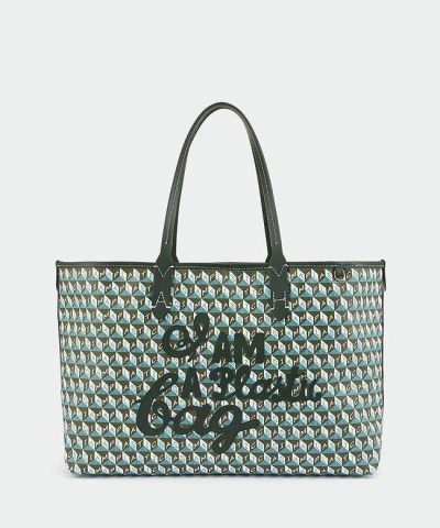 Anya Hindmarch Recycled Canvas Tote Bag, Pine Green-20246952