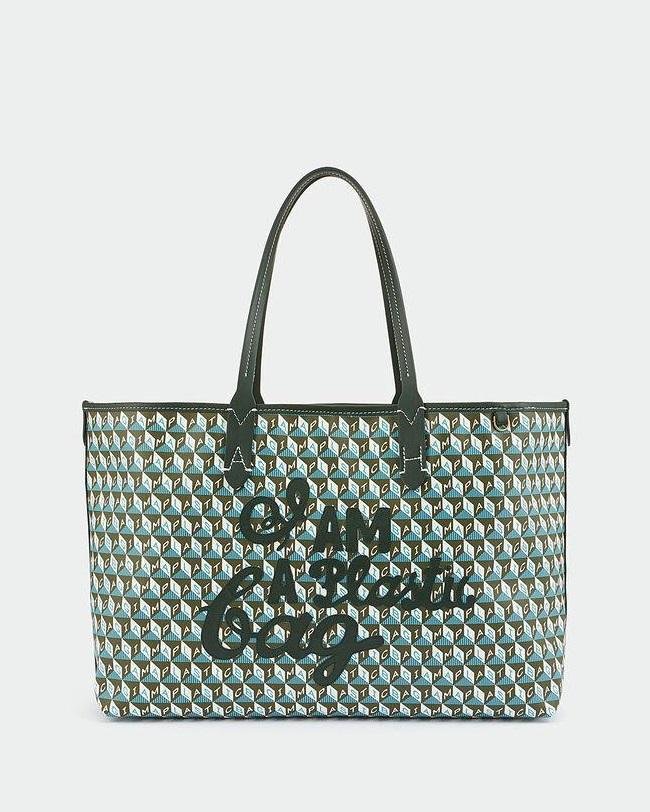 Anya Hindmarch Recycled Canvas Tote Bag, Pine Green-20246952